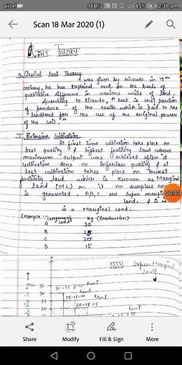 Rent theory : Ricardian theory and Morden theory of rent