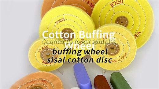 Abrasive cotton buffing wheel Yellow 1--8inch polishing and grinding for jewelry with 4mm holes cotton wheel
