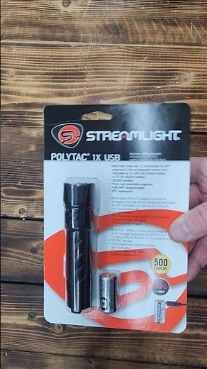STREAMLIGHT POLYTAC 1 X USB 350-Lumen 12,000-Candela LED Flashlight, Rechargeable Multi Battery