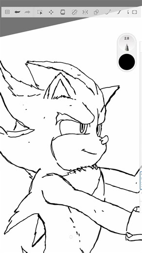 Sketching Sonic and Shadow on iPad #drawing #art #digitalart #sonic #cartoon #shadow #ipadart #sega