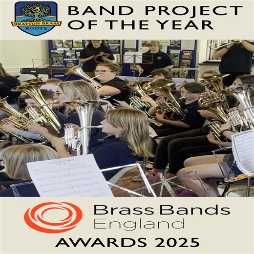 Bratton Brass Roots has been nominated for "Band Project of the Year 2025" by Brass Bands England! We’d love to win — and we need your help to make it happen! Please take a moment to cast your vote here: https://airtable.com/appKkmCFzsnnQAirD/pagJy0pZRwhPXKkL8/form | Bratton Community Brass Bands