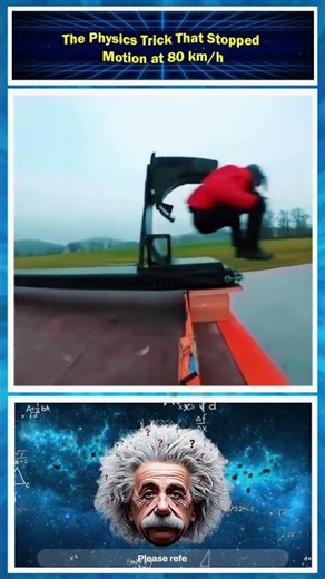 He Froze Mid-Air! 🚚⚡ The Physics Trick That Stopped Motion at 80 km/h #physicsshorts #scienceshorts
