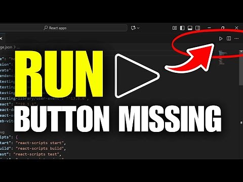 How To Fix Not Showing Run Button In VSCode