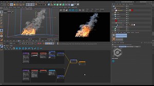 X-Particle C4D教程渲染火灾烟雾Vertex 2021 ExplosiaFX Tutorial Rendering Fire Smoke
