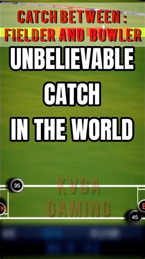 BOWLER CATCH THE BALL FROM THE FIELDER. #amazingthings #unbelievablethings #kvgagaming #RealCricket