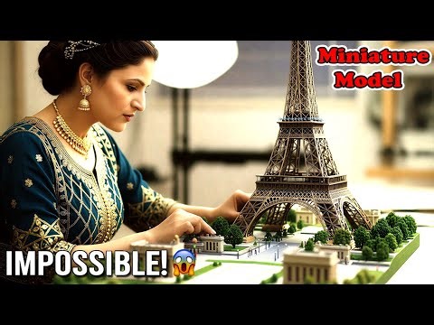 How to Make a Realistic Miniature Eiffel Tower Model 🗼✨ #EiffelTower #MiniatureArt #DIYCrafts