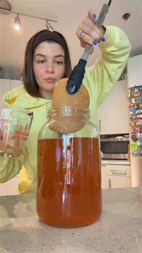 Valentina Mussi on Instagram: "BLUEBERRY KOMBUCHA 🫐🫙 how to make kombucha pt 3 I’m sorry this took so long to post!! The final step when making kombucha is taking the fermented tea and adding fruit! This adds flavor and creates carbonation because fruit contains sugars that the yeast eats and produces CO2! I like to blend together about 1 cup of fruit with 2-3 tbsp of liquid (water, lemon or lime juice), and if the fruit isn’t too sweet a little honey. Let it sit in a dark spot for three days