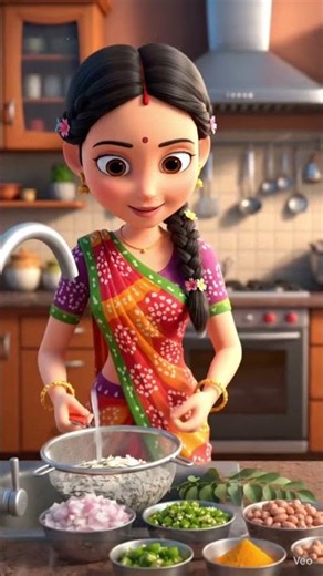 Animated Indian Breakfast Story | Chai & Poha #shorts
