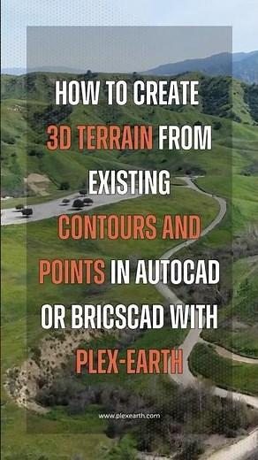 Create 3D Terrain from Contours & Points in CAD #plexearth #3dterrain #shorts
