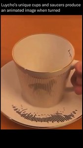Luycho’s distinctive cups and saucers create an animated effect when rotated! The illusion of motion appears as a series of lines on the saucer reflect onto gold-mirrored strips on the porcelain mugs. Designs include horses, birds, and cats, with saucers available in either porcelain or wood. ☕ Museums like the Victoria and Albert Museum have collections of vintage tea cups and saucers, mostly of bone china painted with enamels and gilded. ☕ Could Luycho's innovative design make the V&A collecti