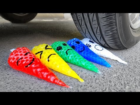 ASMR SATISFYING VIDEO | Running Over Stuff With a Car