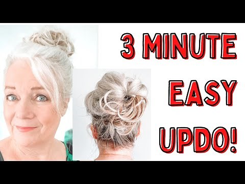 Easy Updo Hairstyle For Fine or Thick Hair With Easy Hack