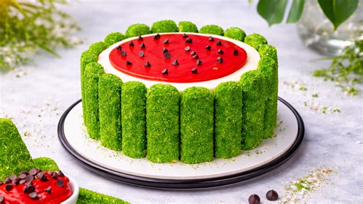 How to make watermelon style cake