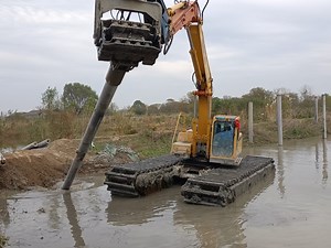 [Hot Item] Pile Driver Machine Attachment for Excavators Very Easy to Install Excavator Piling Drilling Rigs for Wetlands Vibratory Pile Driver
