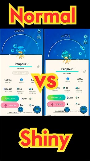 Normal vs shiny Pokemon #pokemon #pokemongo #pokémon #pokémongo #shinypokemon #shorts #shinypokémon