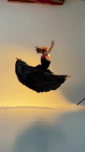 Graceful Dance Routine in Minimalist Studio Setting