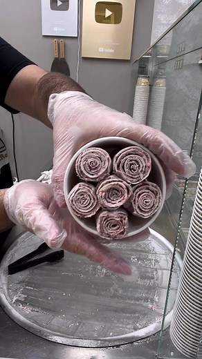 Delicious Chocolate Covered Strawberry Rolled Ice Cream at Choco Mania Cafe