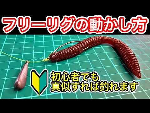 フリーリグの動かし方（セッティング、アクション、バイト率UPさせるコツ）