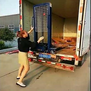 Self Loading & unloading Stacker Portable Electric Pallet Lift Stackers 500kg for sales