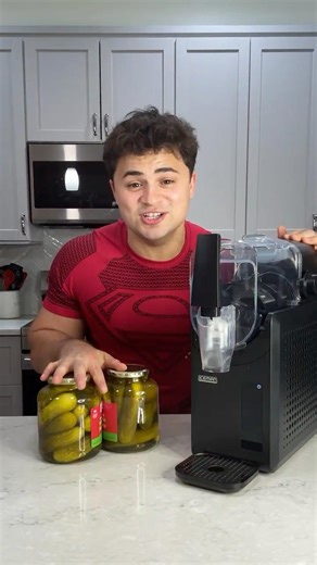 I Turned PICKLE JUICE Into a Slushy!! 😱 #shorts #slushymaker #picklejuice #experiment #willitwork