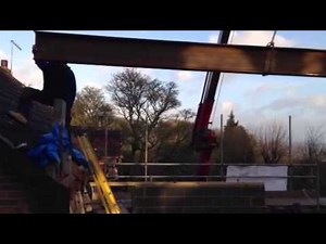 Cranked steel ridge beam