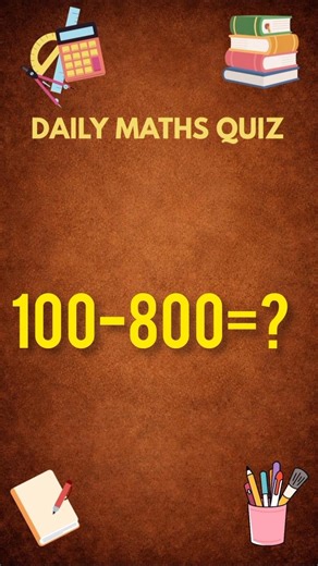 Can you solve this Subtraction Math Quiz before time runs out? Try it out! Daily Math Challenge