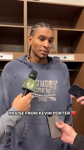 Kevin Porter Jr. has nothing but praise for Giannis after the win - “He’s just destined for greatness.” 🥺 | NBA