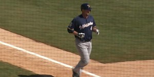 Brewers coach -- yes, coach -- Jason Lane homered in an exhibition game