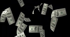 Money Flying From Side Animation HD On Alpha