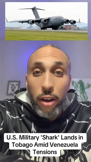 Chance on Instagram: "U.S. Military ‘Shark’ Lands in Tobago Amid Venezuela Tensions #trinidadandtobago🇹🇹"