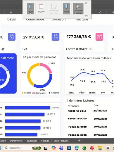 Application de gestion complète de la facturation #excel #exceltutorial #excelapp #exceltips