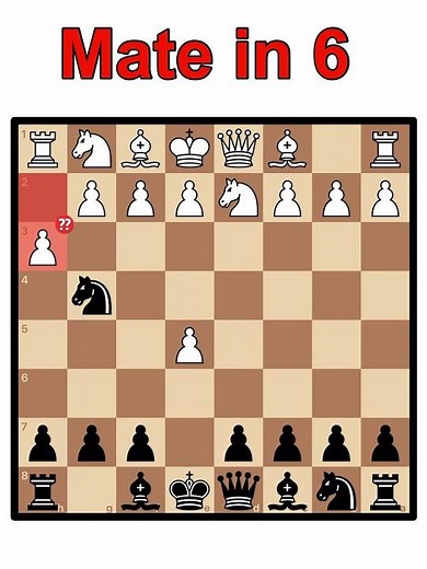 How to checkmate in six moves!