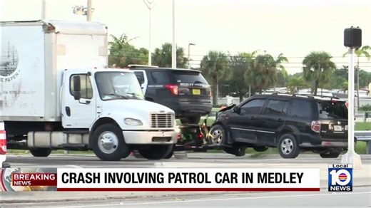 Police car collides with SUV in Medley