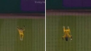 Insane Backflip Catch Captured On Video In Pro Baseball Game