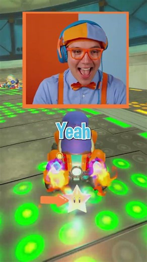 Giant Mushroom! What's The BEST Powerup?! #mariokart #blippi #blippigames