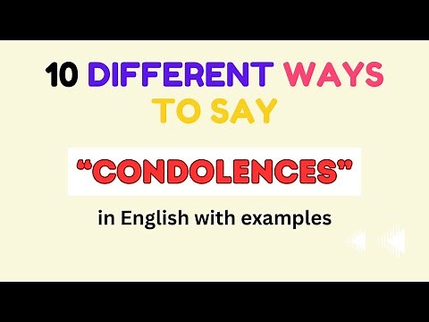 10 Other ways to say CONDOLENCES in English with examples | ESL