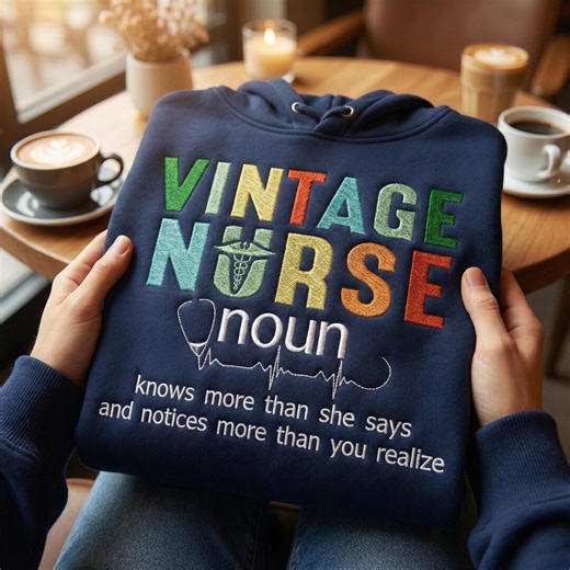 Vintage Nurse Embroidery Design With Medical Symbol and ECG Line | Colorful Nurse Quote Text | Machine Embroidery File PES DST | Nurse Gift - Etsy