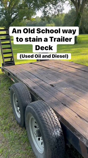 An Old School way to stain a Trailer Deck #winterdriving #cars #automotive #trucks #automobile #DieselTrucks #trailers | Dippin' Diesel