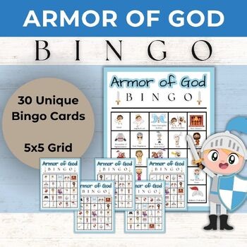 Armor of God Game | Armor of God Printable | Sunday School Activity | BINGO |