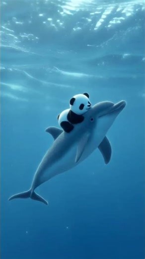 The Panda Who Found a Dolphin Friend ! 🥰 #ai