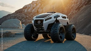 AI-powered robotics navigating autonomously through complex environments for exploration and transport