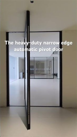 The heavy-duty narrow edge automatic pivot door systems #home #doors #pivot #pivotdoor #aluminium