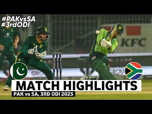 Pakistan Vs South Africa 3rd ODI Full Match Highlights 2025 | PAK vs SA 3rd ODI Full Highlights 2025