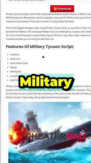 Military Tycoon Script