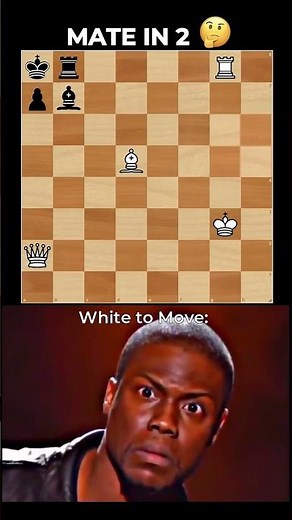 2 move checkmate puzzle 🤔 #chess #puzzle #shorts