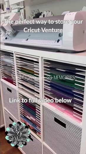 Cricut Venture Storage Solution for Mats and Machine #craftroomorganization #craftroomtour #cricut