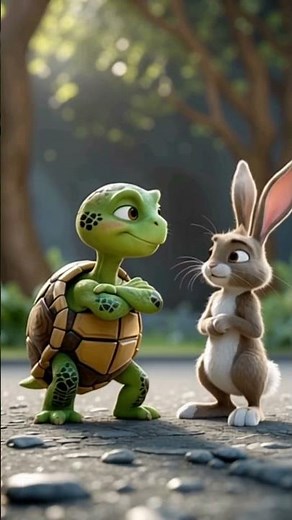 The Story of the Tortoise and the Hare #youtubeshorts #cartoon #youtube #aishorts #cartoonvideos