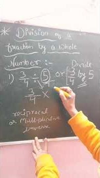 Division. of a fraction by a whole no in less than 3 min.