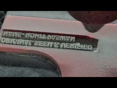 Rubber Stamp making by co2 lasor cutting machine