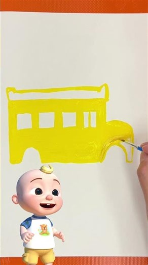 On peint le bus avec JJ ! @CoComelonFrancais #shorts #cocomelon #codytime #activite #peinture